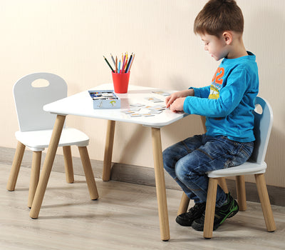 1 Kindertisch mit 2 Stühlen - weiss FSC Kesper Stimmungsbild