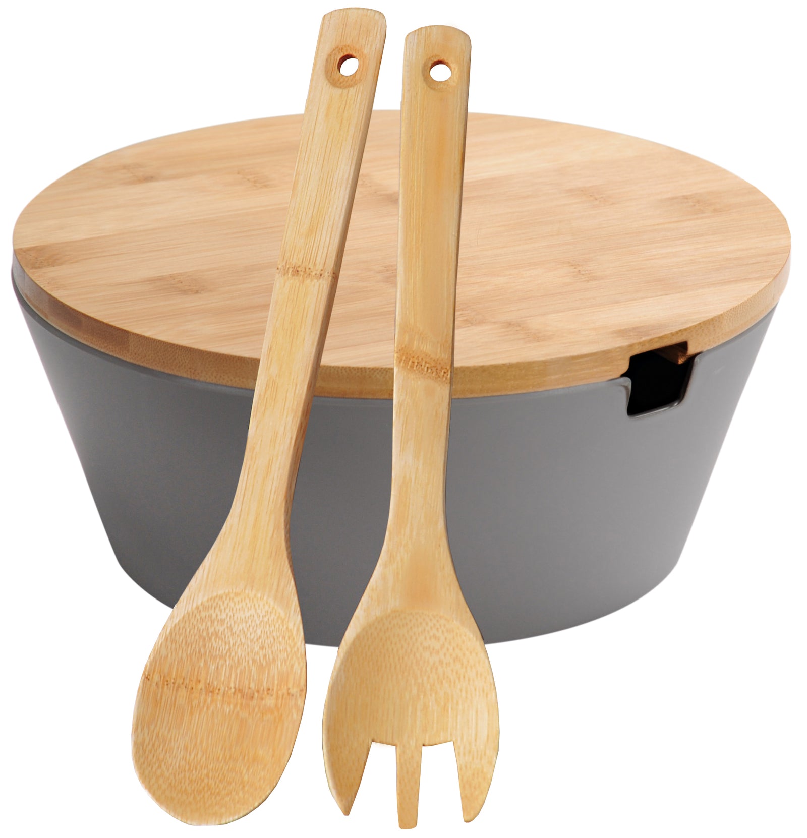 Obst & Salatschale - Melamin - grau - FSC