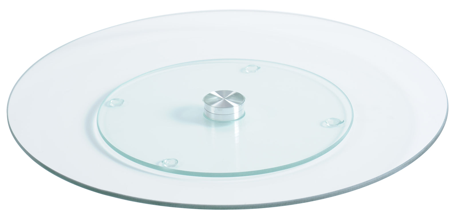 Dreh- und  Servierplatte - Glas