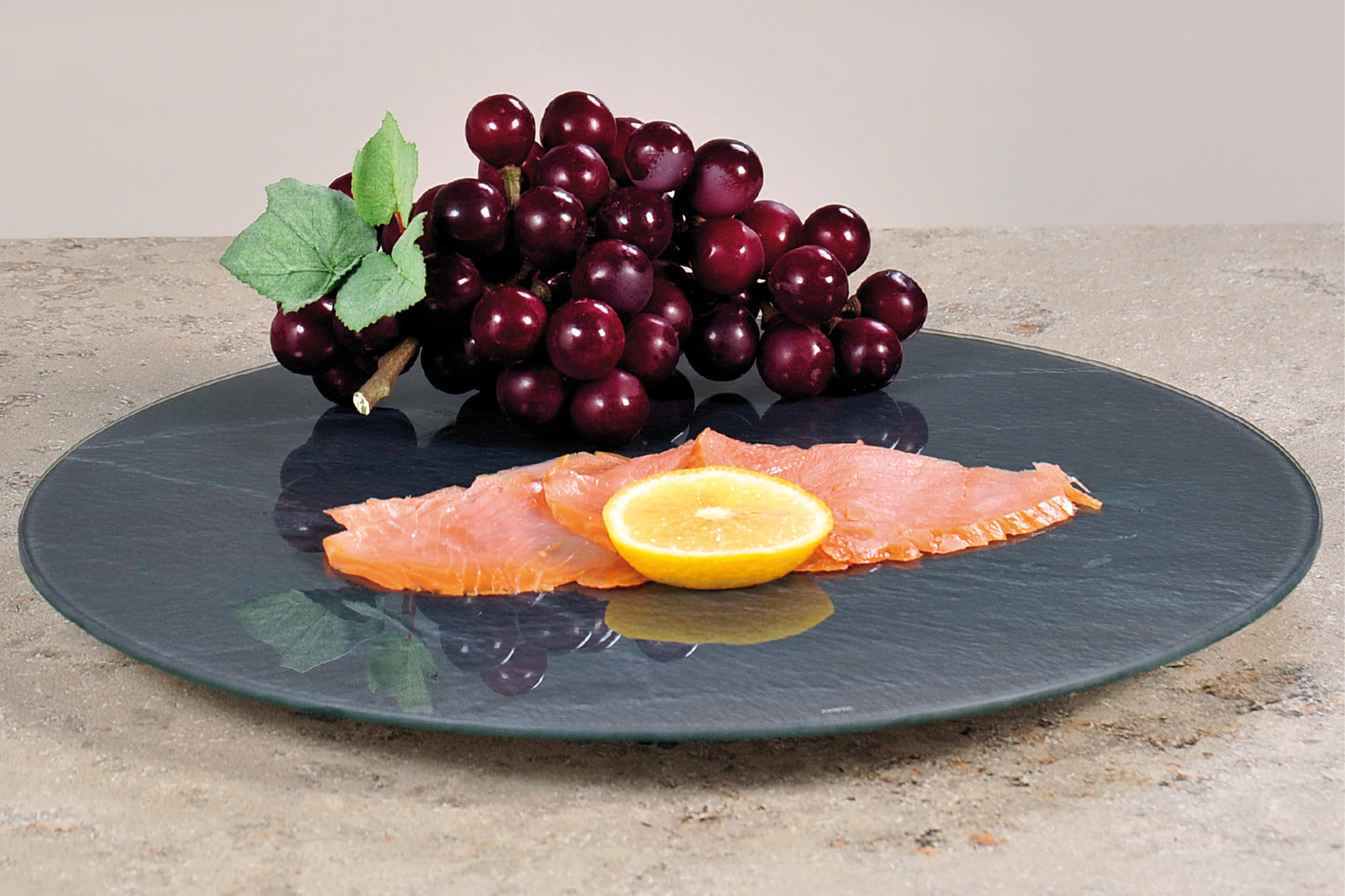 Dreh- und  Servierplatte - Schieferoptik