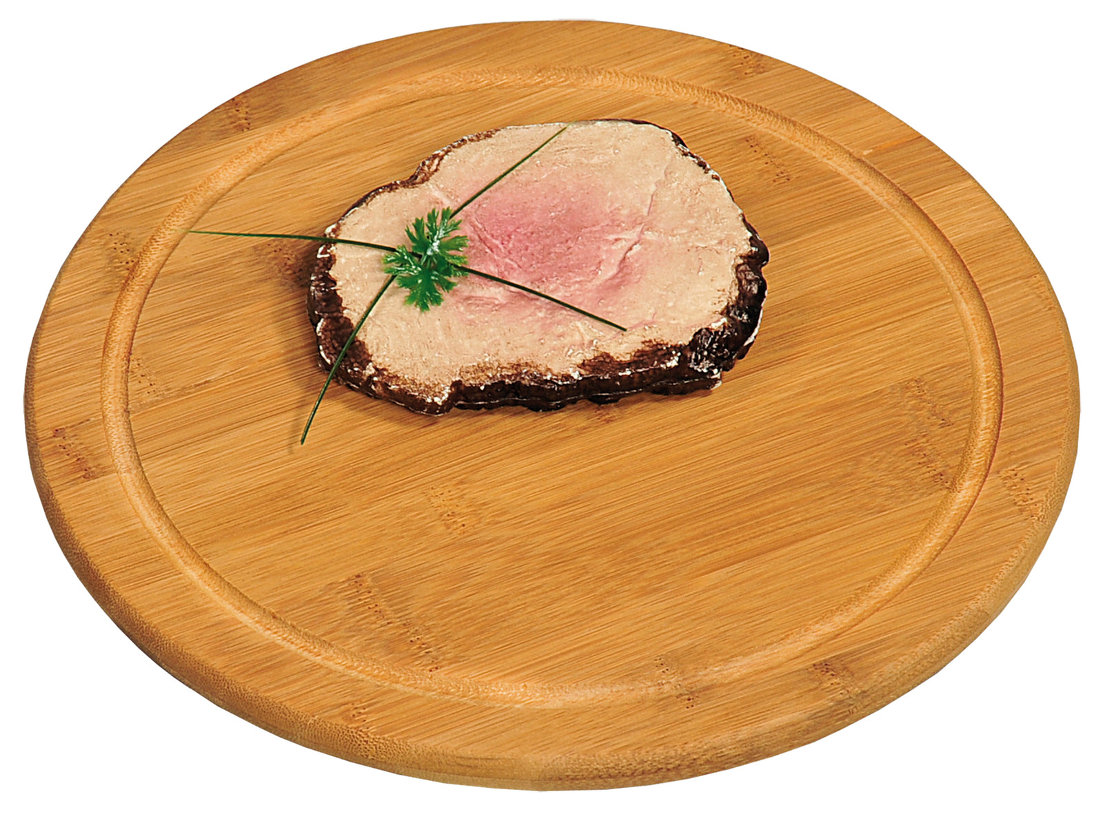 Fleischteller mit Saftrille - Bambus - FSC