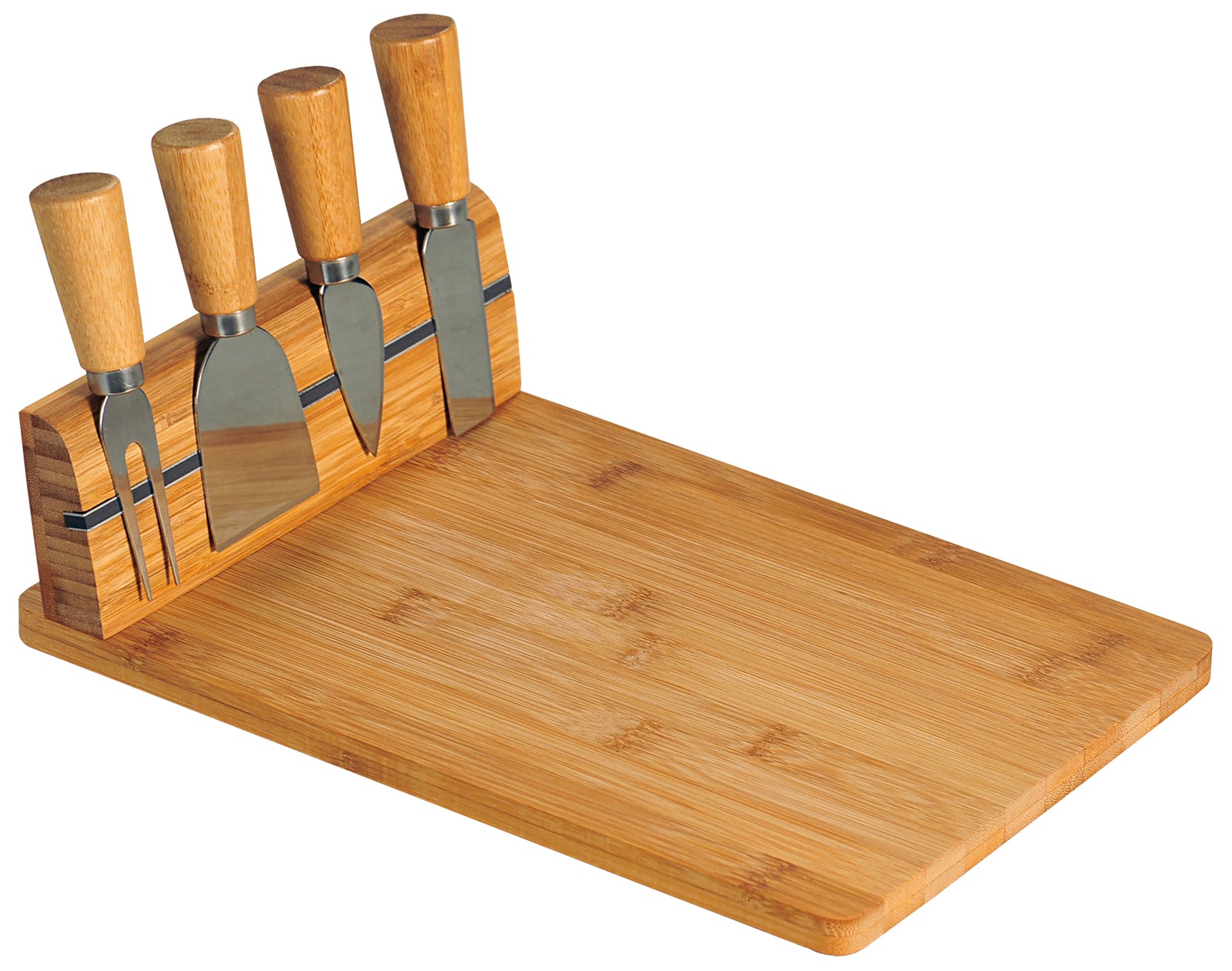 Käseschneideb.  m. Besteck - Bambus - FSC