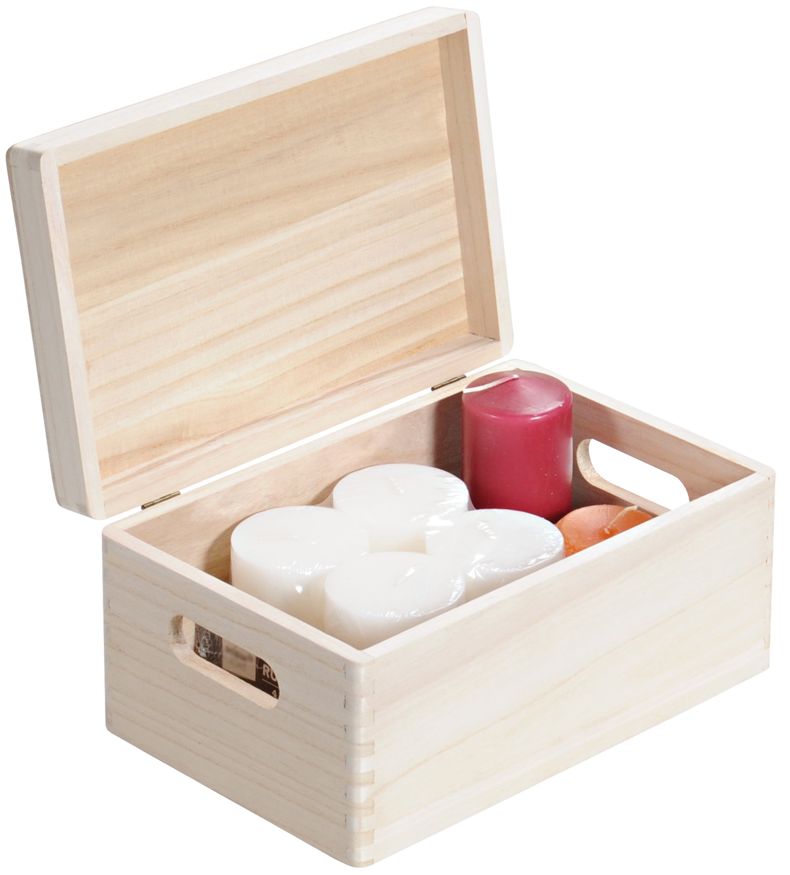Aufbewahrungsbox - Paulowniaholz - Klappdeckel - S