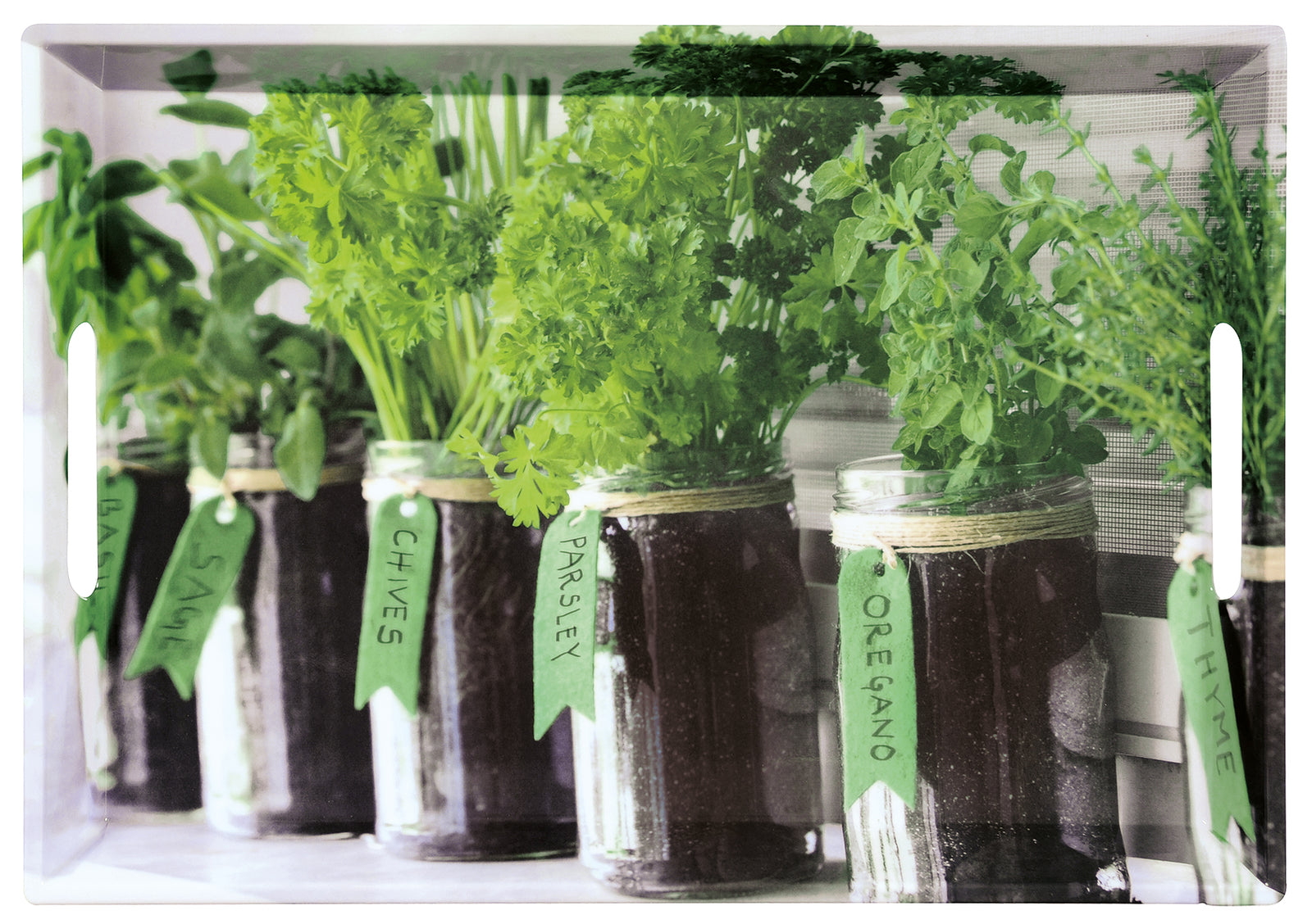 Serviertablett - Motiv: Herbs