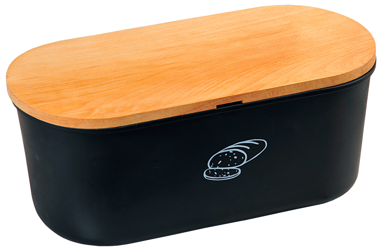Brotbox - schwarz - Buche - FSC